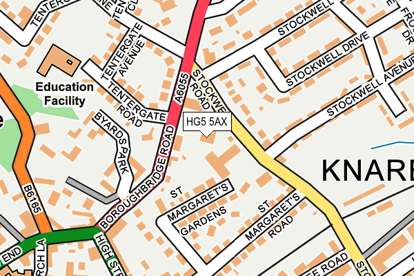 HG5 5AX map - OS OpenMap – Local (Ordnance Survey)