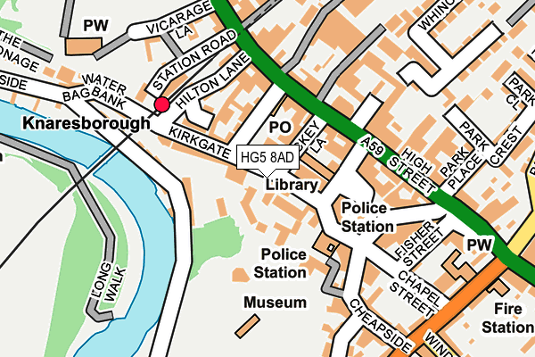HG5 8AD map - OS OpenMap – Local (Ordnance Survey)