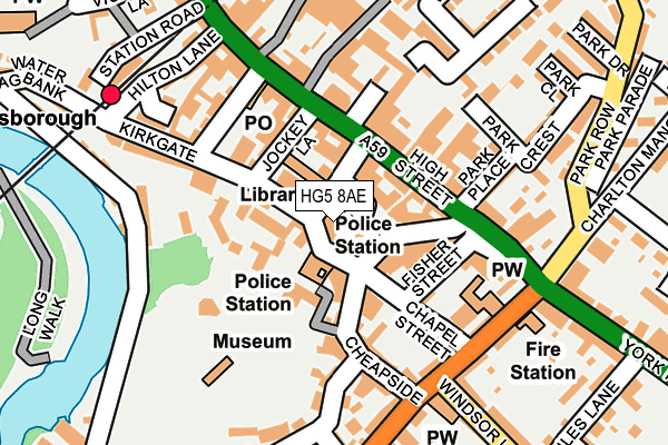 HG5 8AE map - OS OpenMap – Local (Ordnance Survey)