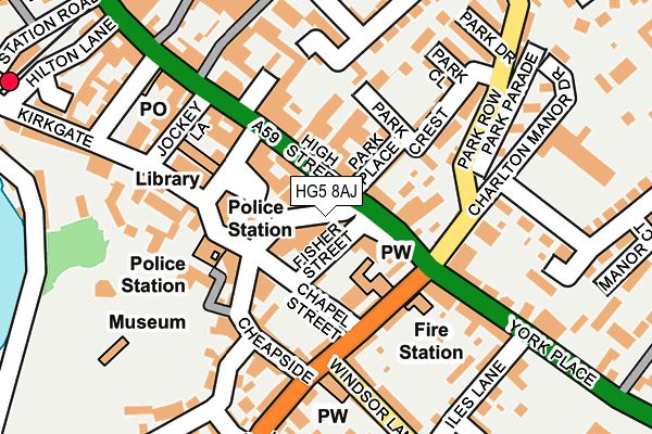 HG5 8AJ map - OS OpenMap – Local (Ordnance Survey)
