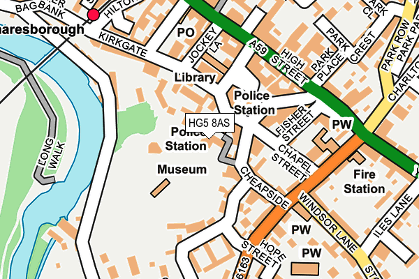 HG5 8AS map - OS OpenMap – Local (Ordnance Survey)