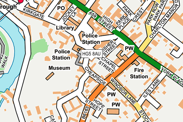 HG5 8AU map - OS OpenMap – Local (Ordnance Survey)