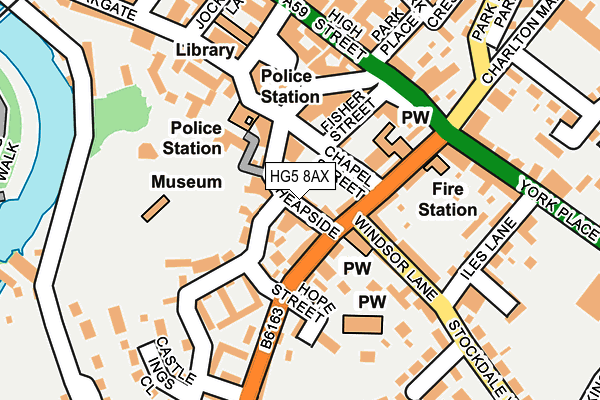 HG5 8AX map - OS OpenMap – Local (Ordnance Survey)