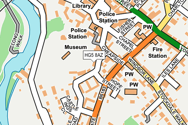 HG5 8AZ map - OS OpenMap – Local (Ordnance Survey)