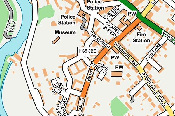 HG5 8BE map - OS OpenMap – Local (Ordnance Survey)