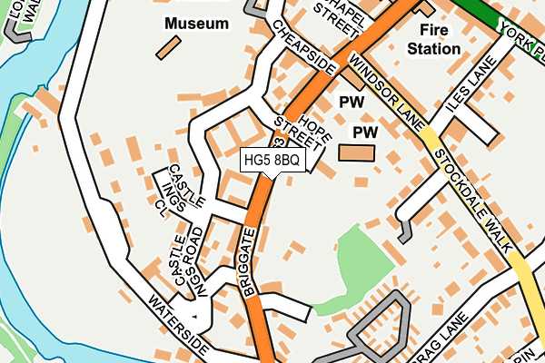 HG5 8BQ map - OS OpenMap – Local (Ordnance Survey)