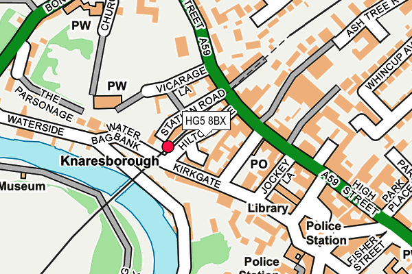 HG5 8BX map - OS OpenMap – Local (Ordnance Survey)