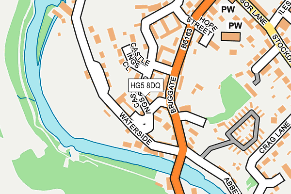 HG5 8DQ map - OS OpenMap – Local (Ordnance Survey)