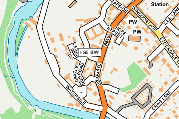 HG5 8DW map - OS OpenMap – Local (Ordnance Survey)