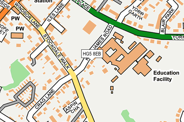 HG5 8EB map - OS OpenMap – Local (Ordnance Survey)
