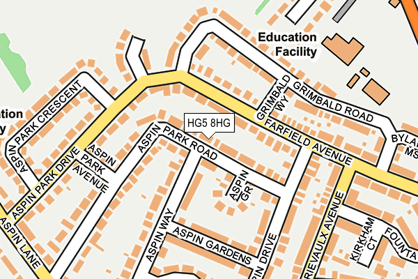 HG5 8HG map - OS OpenMap – Local (Ordnance Survey)