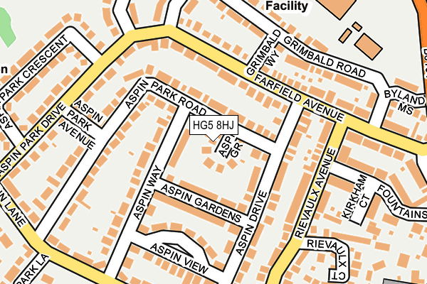 HG5 8HJ map - OS OpenMap – Local (Ordnance Survey)