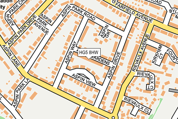 HG5 8HW map - OS OpenMap – Local (Ordnance Survey)