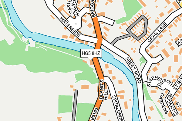 HG5 8HZ map - OS OpenMap – Local (Ordnance Survey)