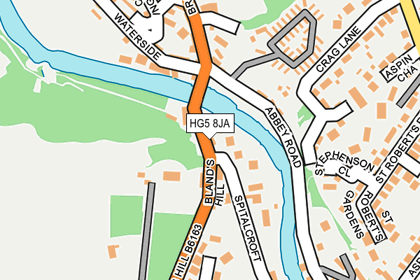 HG5 8JA map - OS OpenMap – Local (Ordnance Survey)