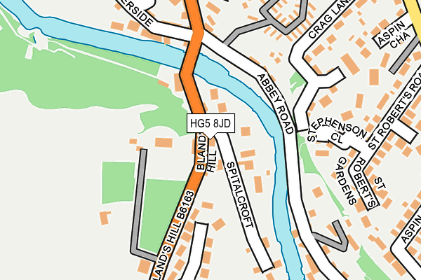 HG5 8JD map - OS OpenMap – Local (Ordnance Survey)