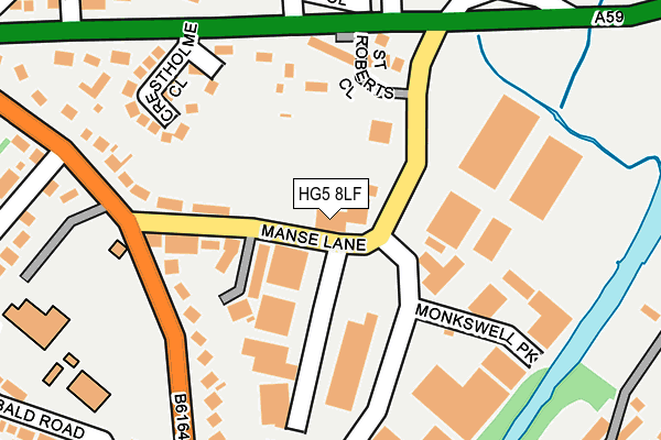 HG5 8LF map - OS OpenMap – Local (Ordnance Survey)