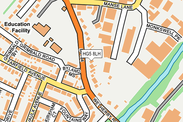 HG5 8LH map - OS OpenMap – Local (Ordnance Survey)