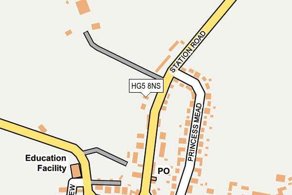 HG5 8NS map - OS OpenMap – Local (Ordnance Survey)