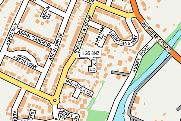 HG5 8NZ map - OS OpenMap – Local (Ordnance Survey)