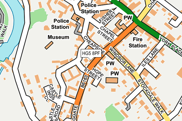 HG5 8PF map - OS OpenMap – Local (Ordnance Survey)
