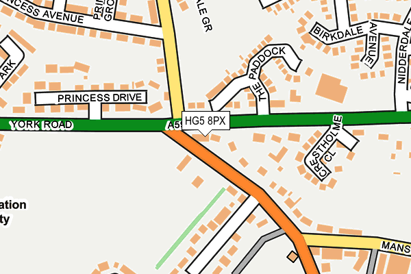 HG5 8PX map - OS OpenMap – Local (Ordnance Survey)