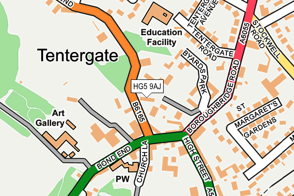 HG5 9AJ map - OS OpenMap – Local (Ordnance Survey)