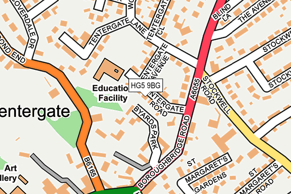 HG5 9BG map - OS OpenMap – Local (Ordnance Survey)