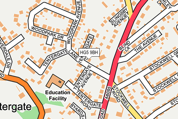 HG5 9BH map - OS OpenMap – Local (Ordnance Survey)