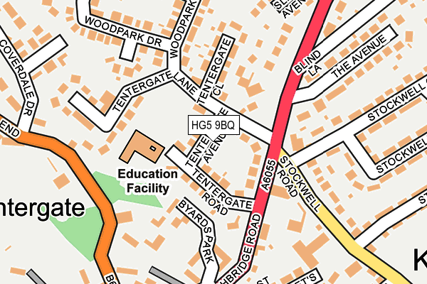 HG5 9BQ map - OS OpenMap – Local (Ordnance Survey)