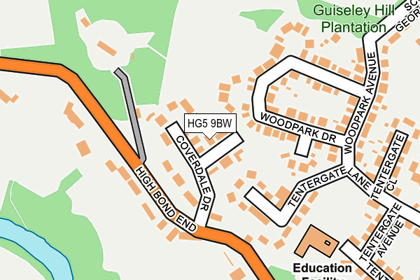 HG5 9BW map - OS OpenMap – Local (Ordnance Survey)