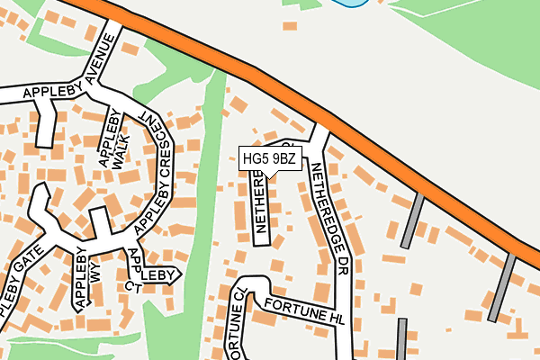 HG5 9BZ map - OS OpenMap – Local (Ordnance Survey)