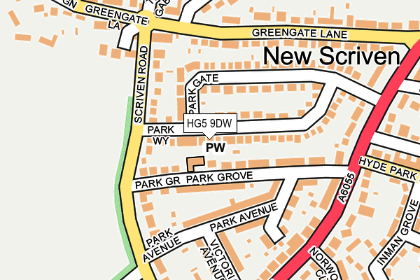 HG5 9DW map - OS OpenMap – Local (Ordnance Survey)