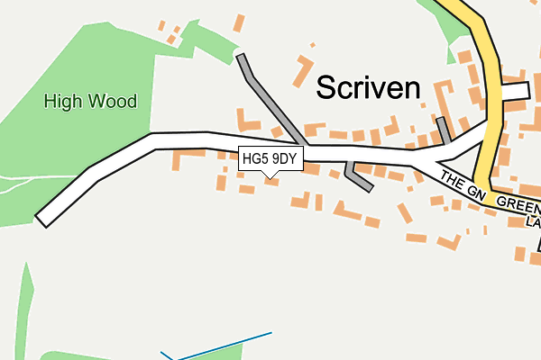 HG5 9DY map - OS OpenMap – Local (Ordnance Survey)