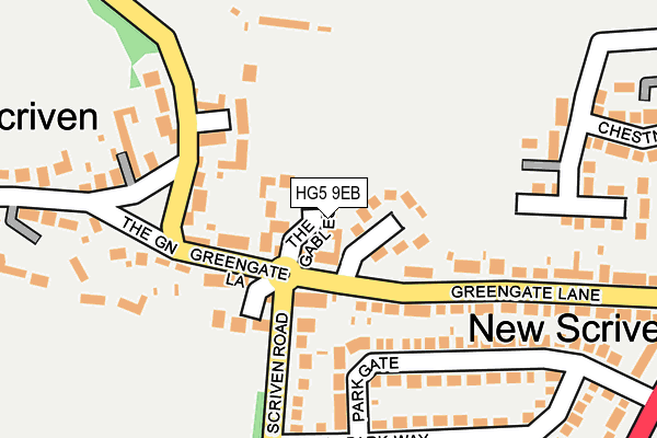 HG5 9EB map - OS OpenMap – Local (Ordnance Survey)