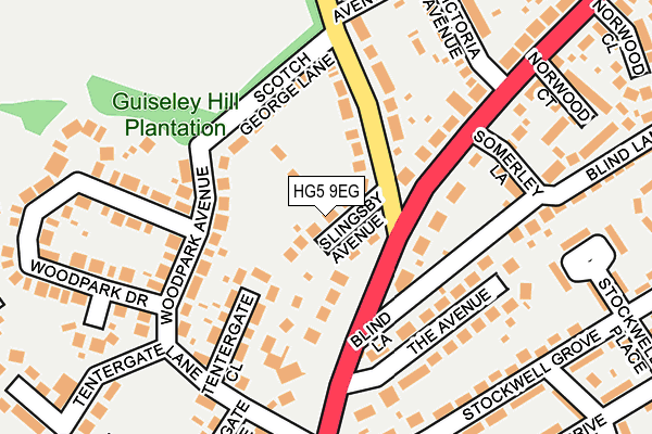 HG5 9EG map - OS OpenMap – Local (Ordnance Survey)
