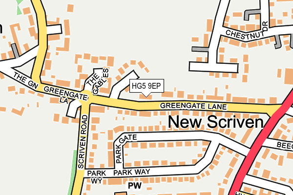 HG5 9EP map - OS OpenMap – Local (Ordnance Survey)