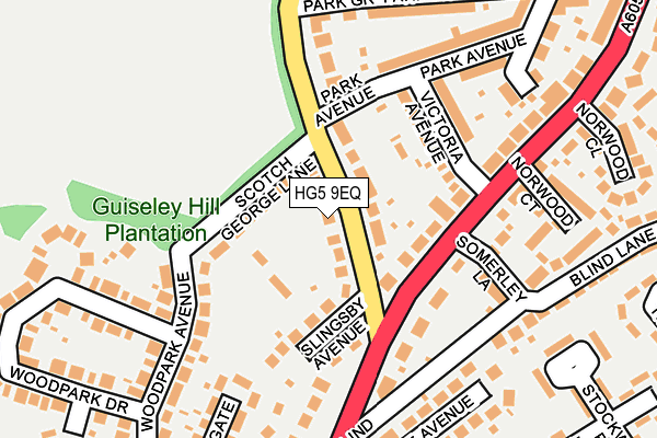 HG5 9EQ map - OS OpenMap – Local (Ordnance Survey)