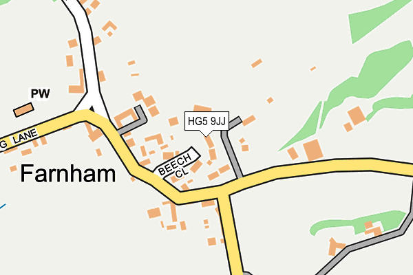 HG5 9JJ map - OS OpenMap – Local (Ordnance Survey)