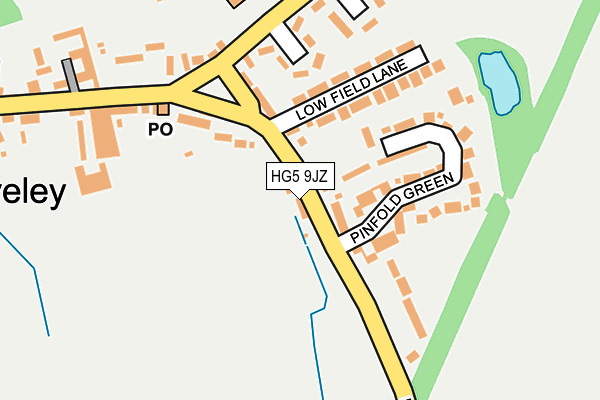 HG5 9JZ map - OS OpenMap – Local (Ordnance Survey)