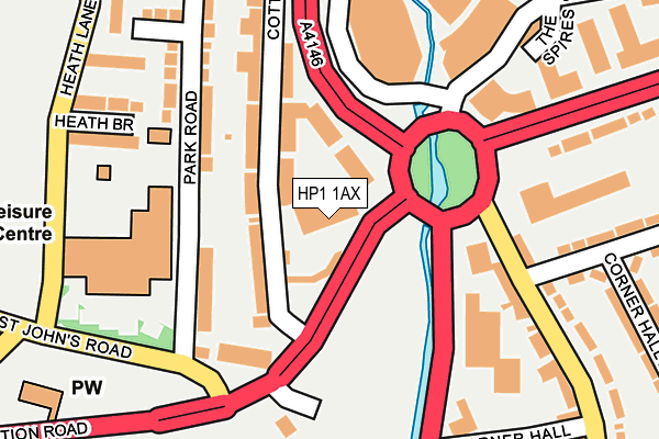 HP1 1AX map - OS OpenMap – Local (Ordnance Survey)
