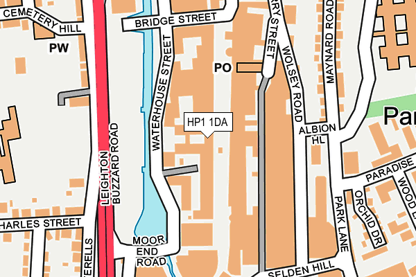 HP1 1DA map - OS OpenMap – Local (Ordnance Survey)