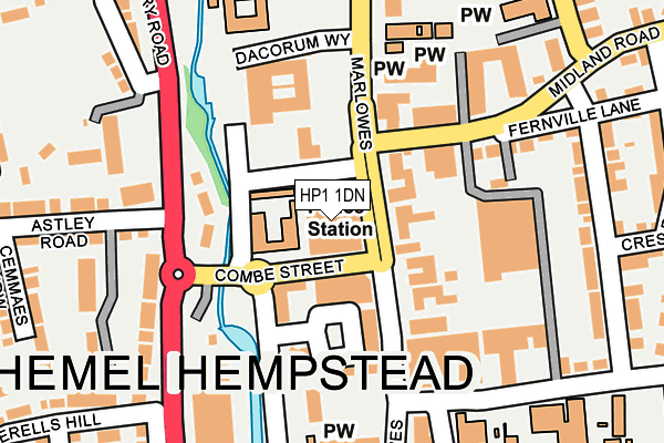 HP1 1DN map - OS OpenMap – Local (Ordnance Survey)