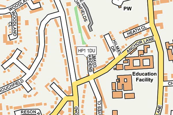 HP1 1DU map - OS OpenMap – Local (Ordnance Survey)