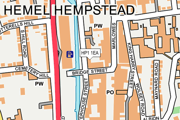 HP1 1EA map - OS OpenMap – Local (Ordnance Survey)