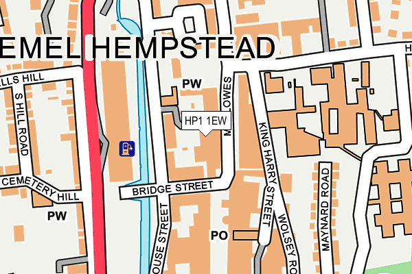 HP1 1EW map - OS OpenMap – Local (Ordnance Survey)