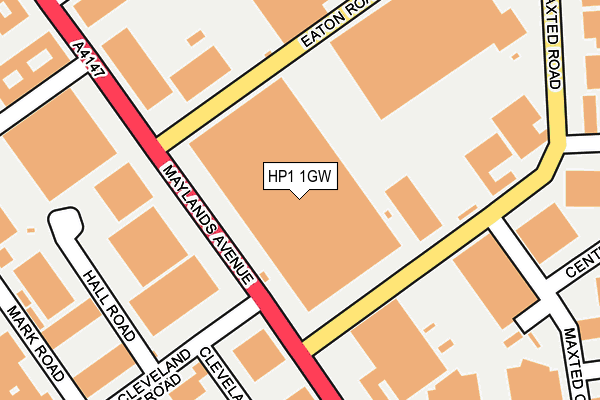 HP1 1GW map - OS OpenMap – Local (Ordnance Survey)