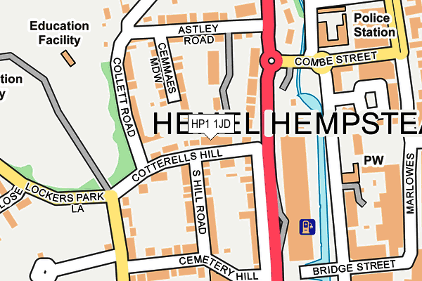 HP1 1JD map - OS OpenMap – Local (Ordnance Survey)