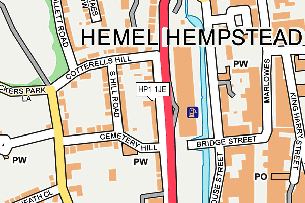 HP1 1JE map - OS OpenMap – Local (Ordnance Survey)