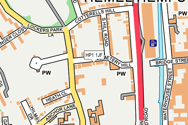 HP1 1JF map - OS OpenMap – Local (Ordnance Survey)